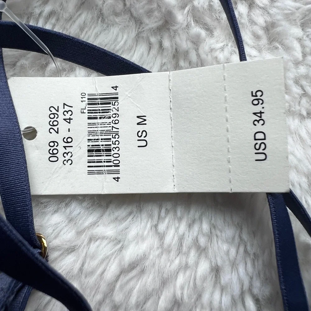 Aerie Women's Navy Blue Floral Lace Strappy Bralette Size Medium NWT 3316-437